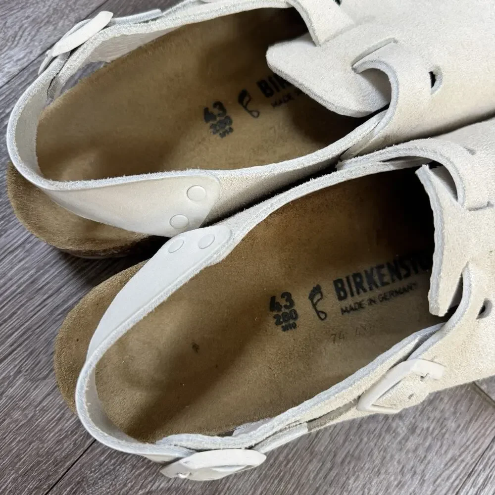 Birkenstock Tokio Suede Antique White Size 43 EU Men’s 10 - Picture 15 of 16